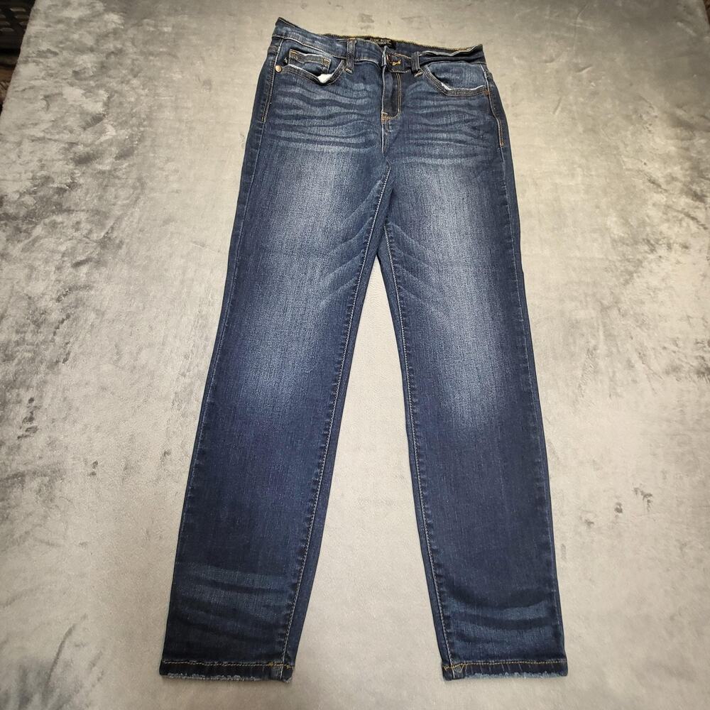 Judy Blue Jeans Womens 9 Blue Straight Relaxed Fit Medium Wash Stretch 5-Pocket